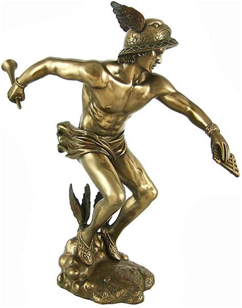 vintage bronze hermes statuette|statue of Hermes greek god.